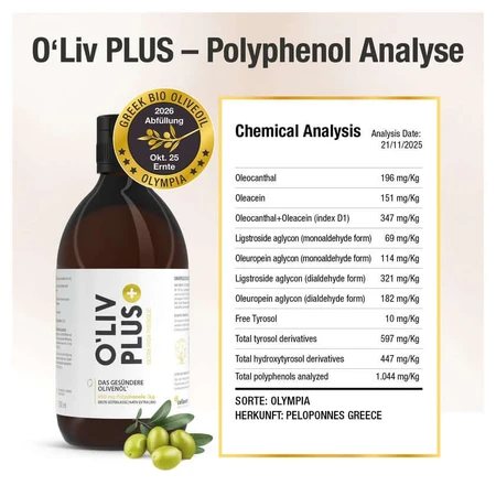 Oliv Plus High Phenolic Organic Olive Oil 500 ml