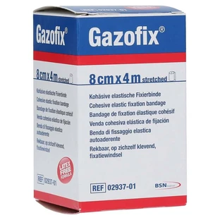 Gazofix fixatiezwachtel cohesief 8 cmx4 m 1 st