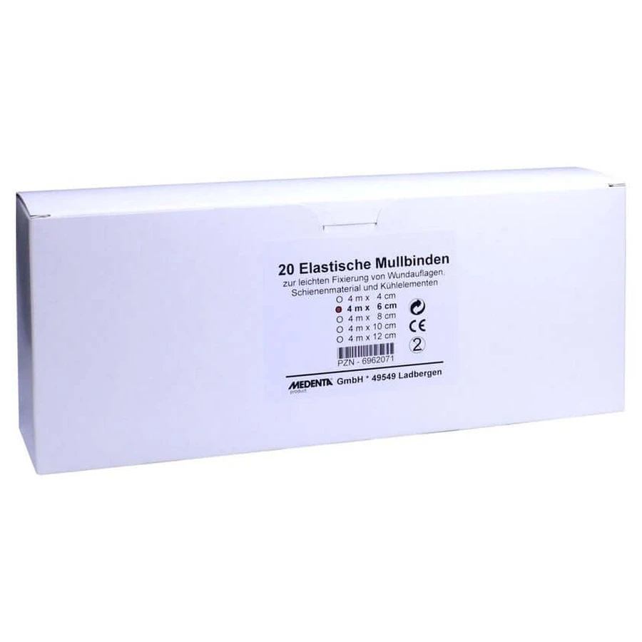 Gaasverbandelastiek 4m x 6cm 20 stuks