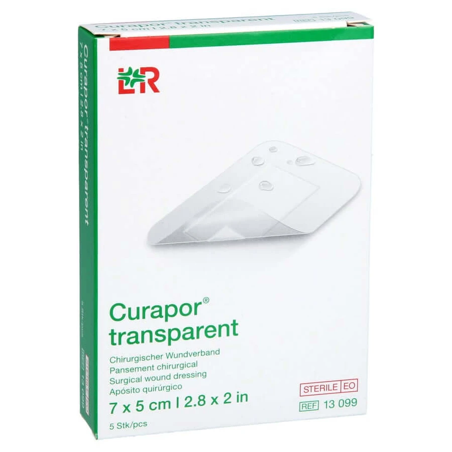 Curapor Medicazione per ferite Sterile trasparente 5 pz.