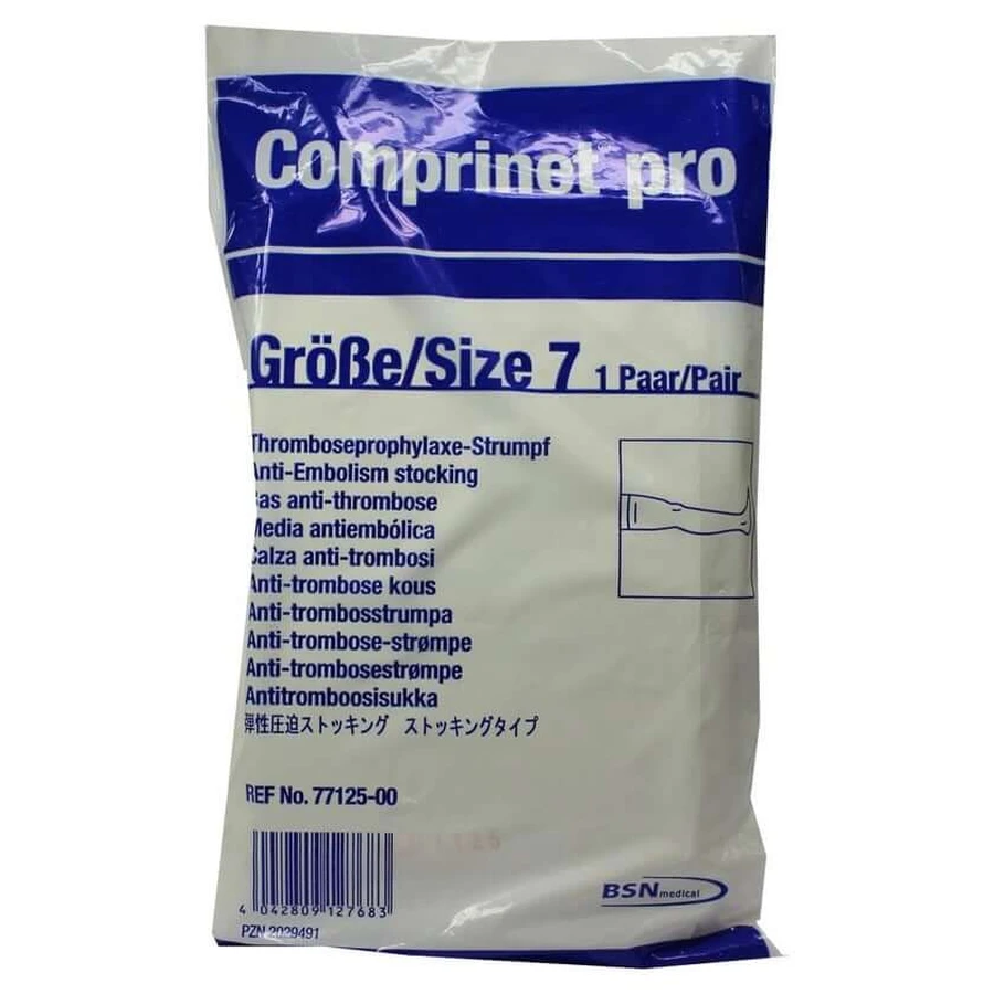Comprinet pro tromboseprofylaxe kous, dijlengte, wit, maat 7 2 st.