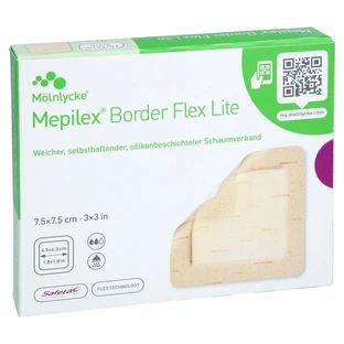 Mepilex Border Flex Lite Schaumverband 7,5x7,5 Cm 5 St
