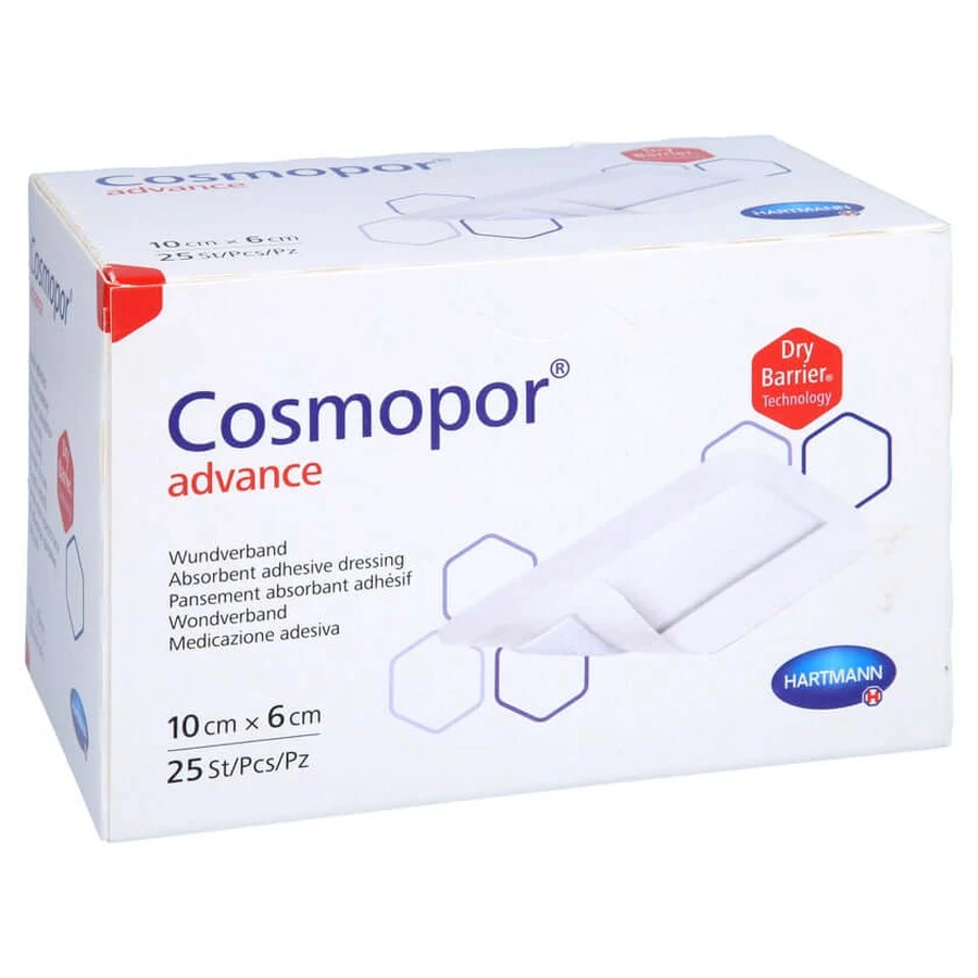 Cosmopor Advance apósito 6x10 cm 25 uds.