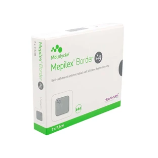 Mepilex Border Ag pansement mousse 7x7.5 cm stérile 5 pcs.
