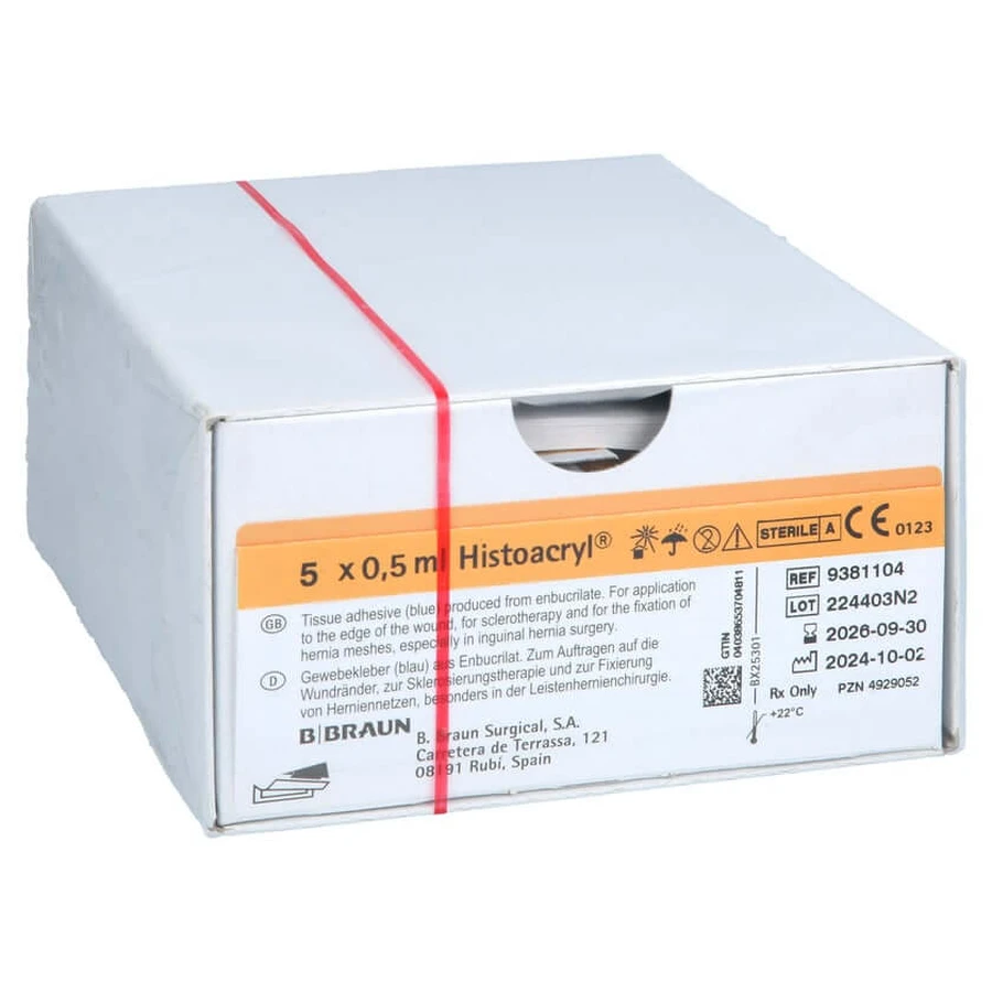 Histoacryl tissue adhesive blue ampoules 5 pcs