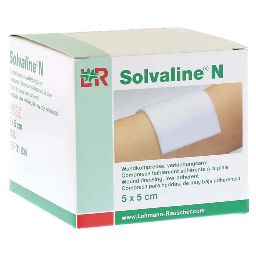 Solvaline N kompressen 5x5 cm steriel 25 st.