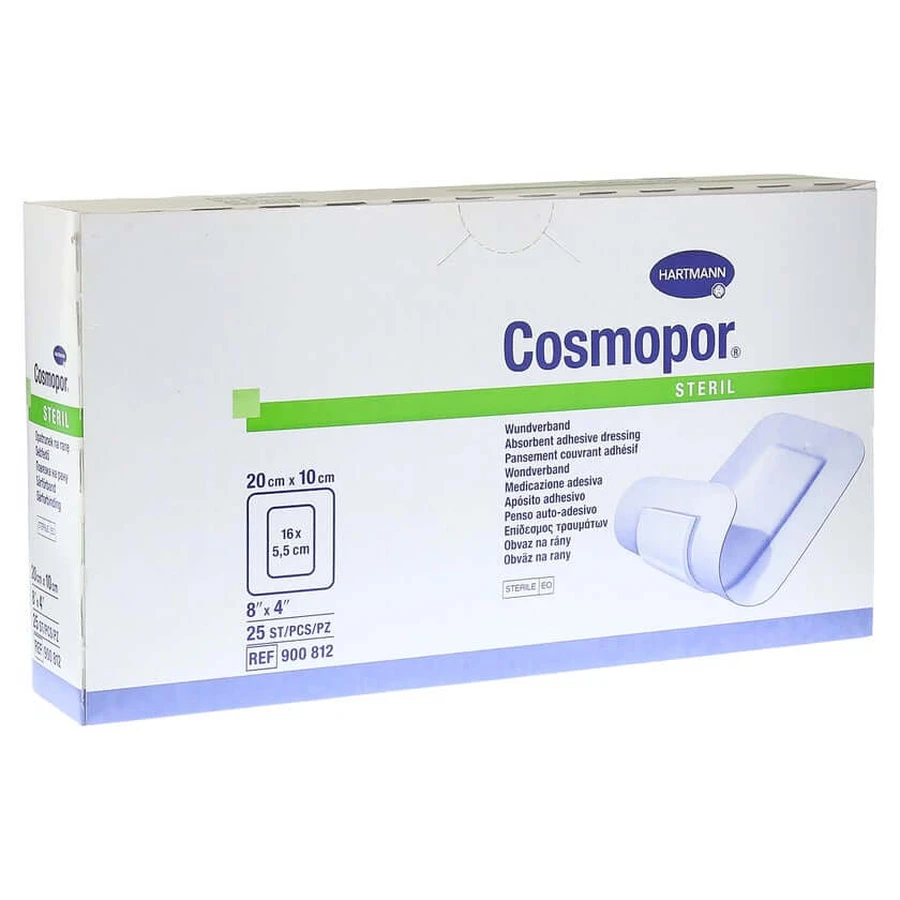 Cosmopor Medicazione sterile per ferite 10x20 cm 25 pz.