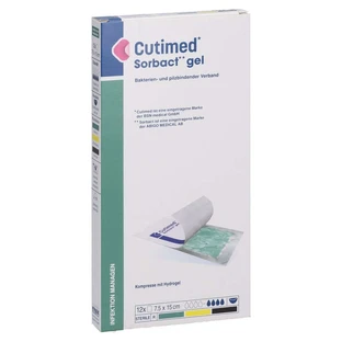 Cutimed Sorbact Gel Kompressen 7,5x15 cm 12 st.