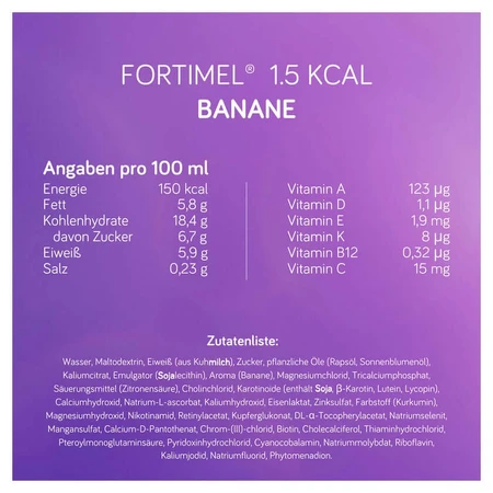 Fortimel 1,5 kcal Plátano 4X200 ml