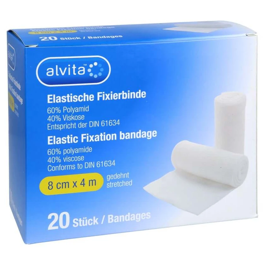 Bande de fixation élastique Alvita 8 cmx4 m 20 pcs.