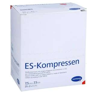 Es-compressen steriel 7,5x7,5 cm 8 vouwen 25X2 st.