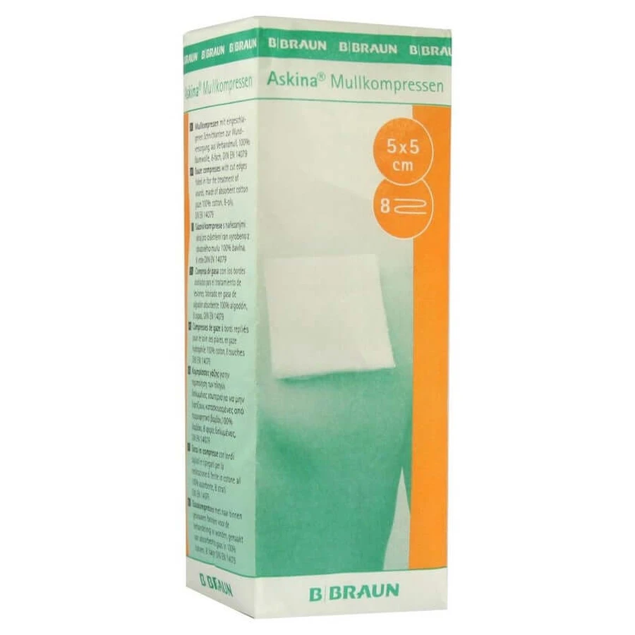 Askina gauze compresses 5x5 cm 100 pcs.