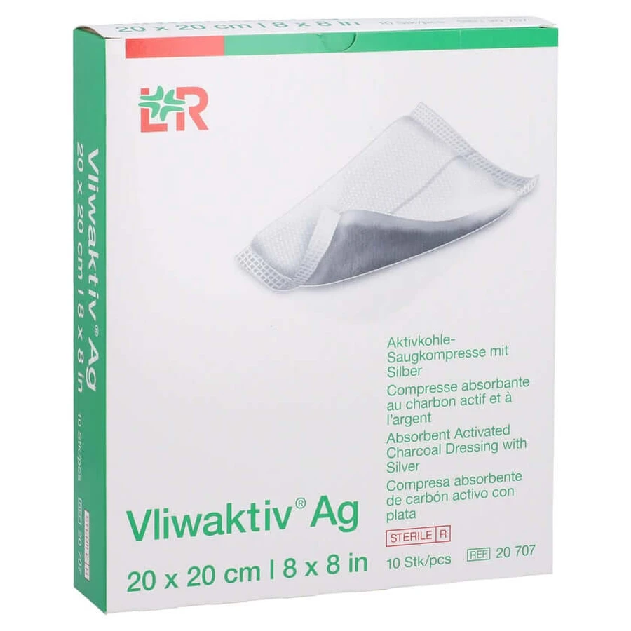 Vliwaktiv AG Aktivkohle Saugkomp.m.Silbe 10 St