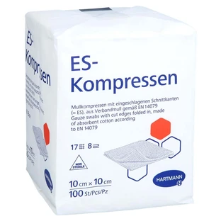 Es-compresses non stériles 10x10 Cm 8 fois 100 pcs.