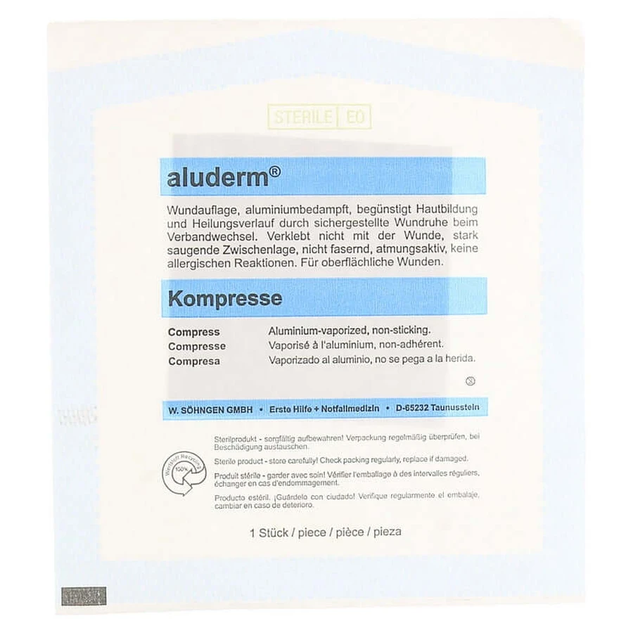 Aluderm compresas 7,5x7,5 cm 1 ud.