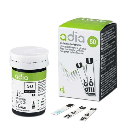 adia bloedsuiker teststrips, 200 stuks, bloedsuiker zelfcontrole voor diabetes 200 stuks.