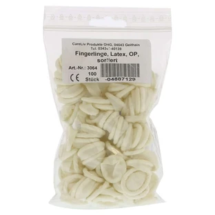 Finger ring latex OP assorted 100 pcs