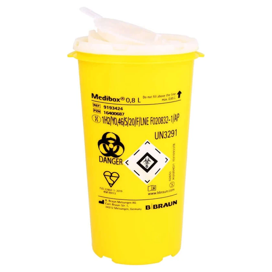 Contenedor de basura Medibox 0,8 l 1 ud.