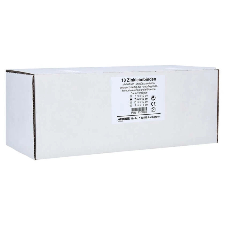 Venda adhesiva de zinc 10 cmx7 m 10 uds.