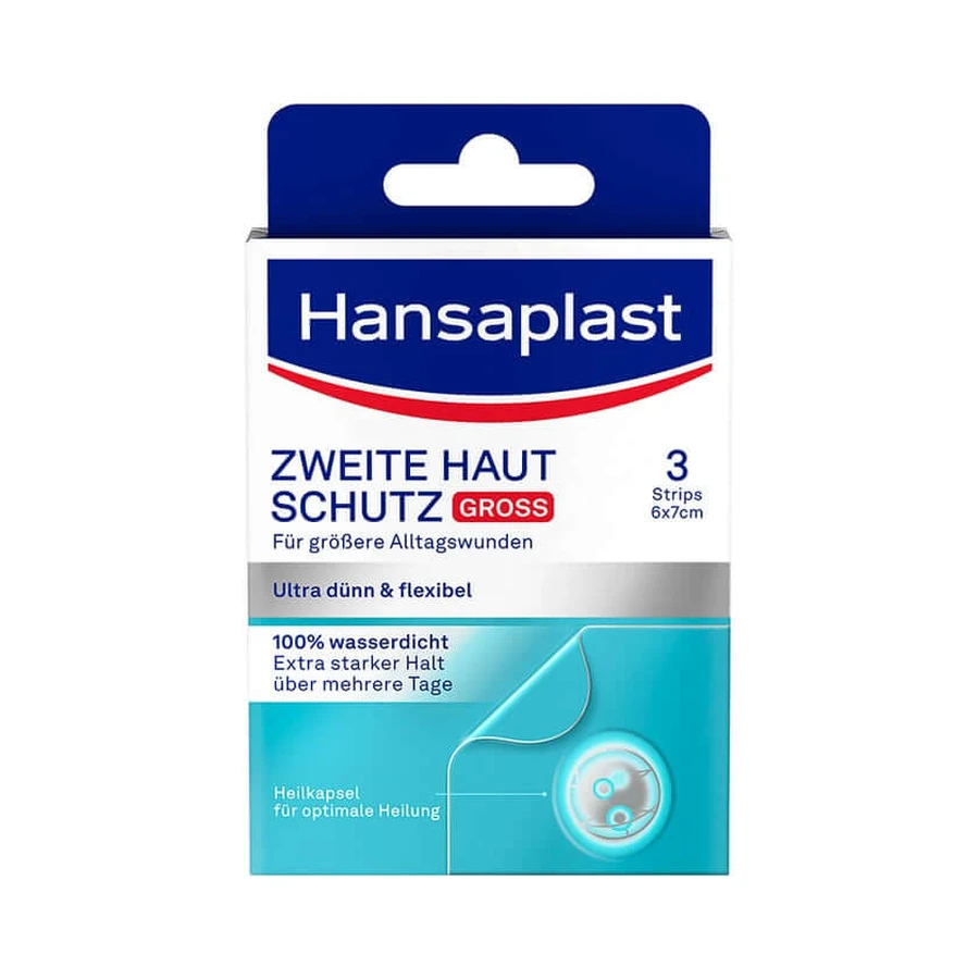Hansaplast Tweede Huidbeschermingspleister Groot 3 stuks