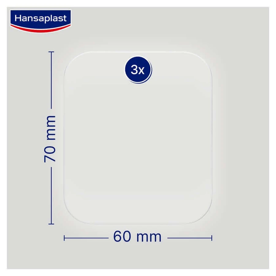 Hansaplast Tweede Huidbeschermingspleister Groot 3 stuks