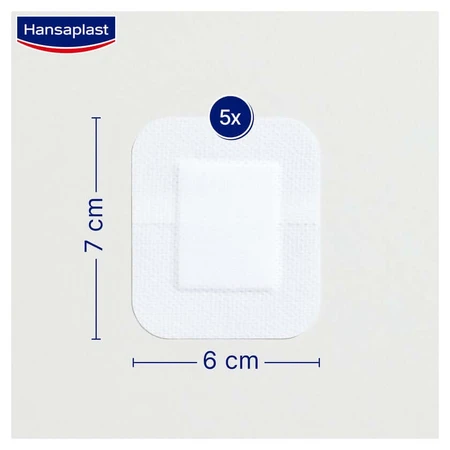 Hansaplast Sensitive XL Wondverband 6 x 7cm 5 st.