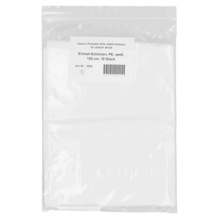Tablier jetable PE blanc 125 cm non stérile 10 pcs