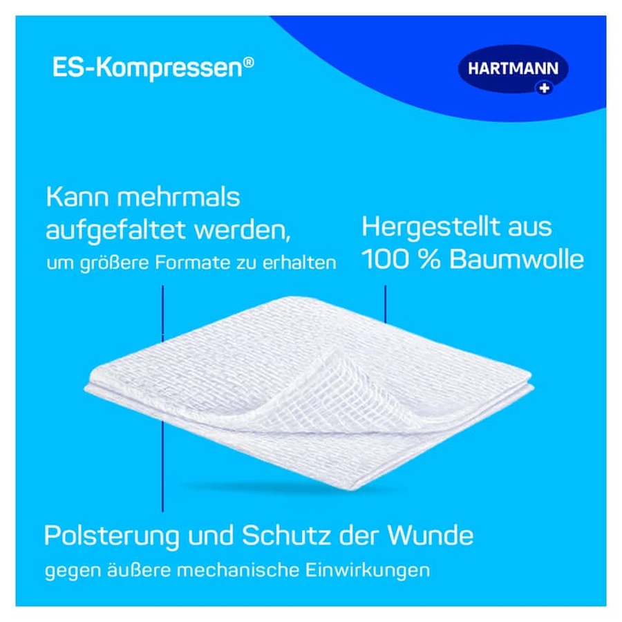 ES kompressen Steriel 10x10cm 8-laags 17-draads 5X2 st.
