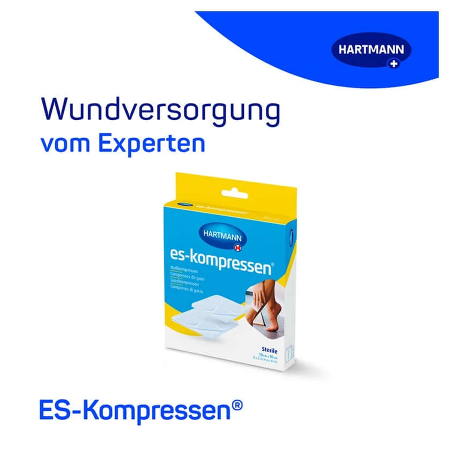 ES kompressen Steriel 10x10cm 8-laags 17-draads 5X2 st.