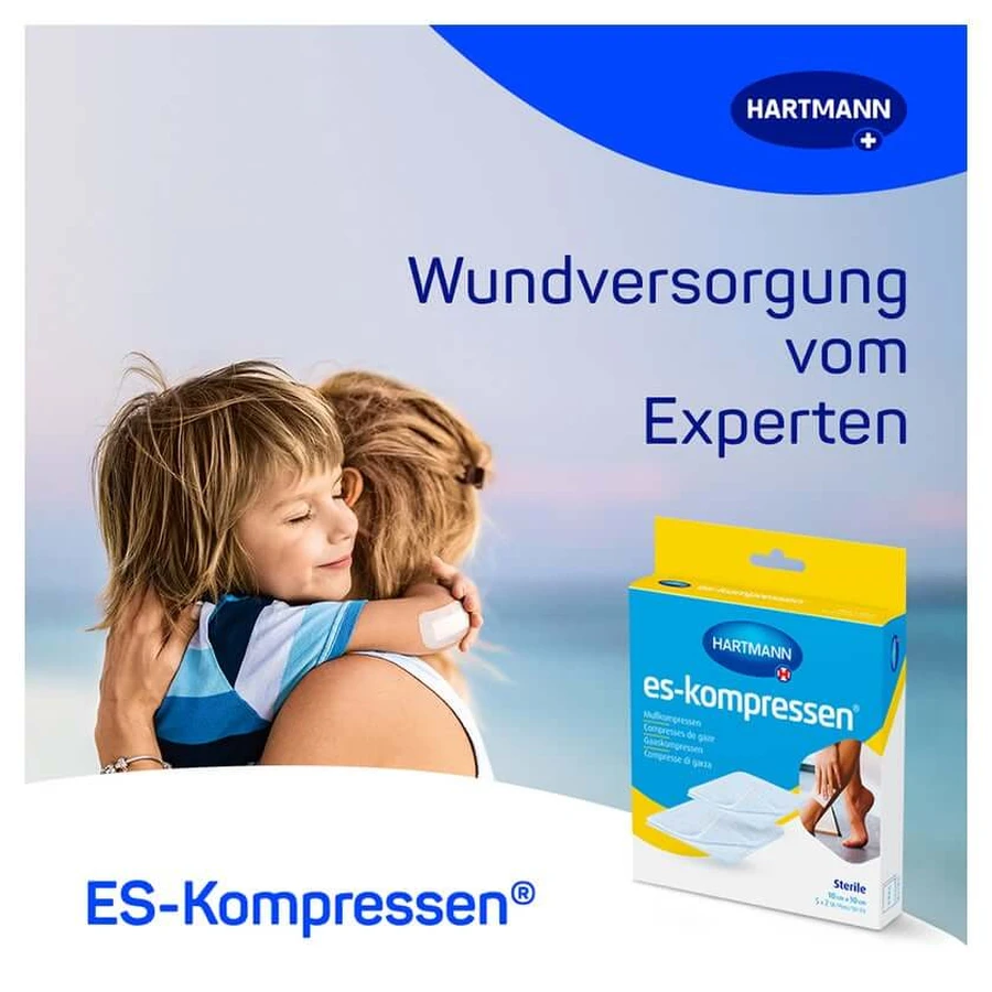ES kompressen Steriel 10x10cm 8-laags 17-draads 5X2 st.