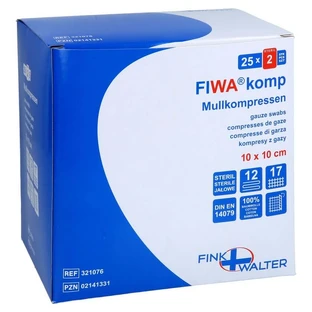 Gaaskompressen 10x10 cm steriel 12 vouwen 25X2 st.