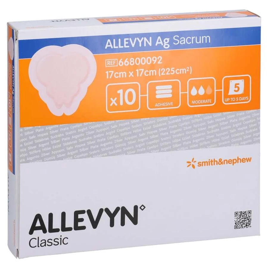 Allevyn Ag Sacrum 17x17 cm Wound dressing 10 pcs.