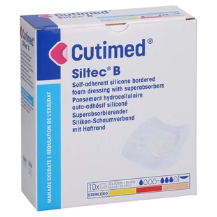 Cutimed Siltec B Schaumverb.10x10 cm m.H 10 St