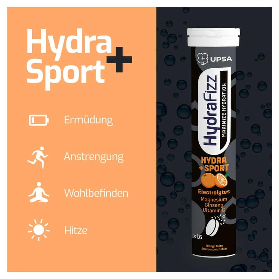 UPSA Hydrafizz Sport Orange 16 pcs.