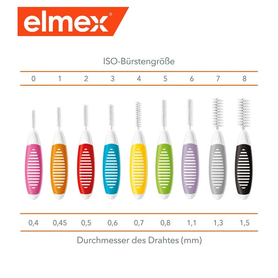 elmex interdental brush blue size 3, 0.6 mm 8 pcs.