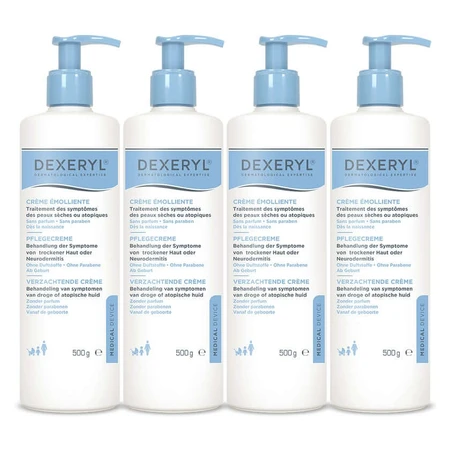 DEXERYL Pflegecreme Viererpack 4X500 g