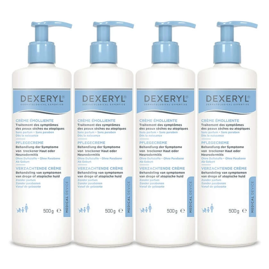 DEXERYL Pflegecreme Viererpack 4X500 g