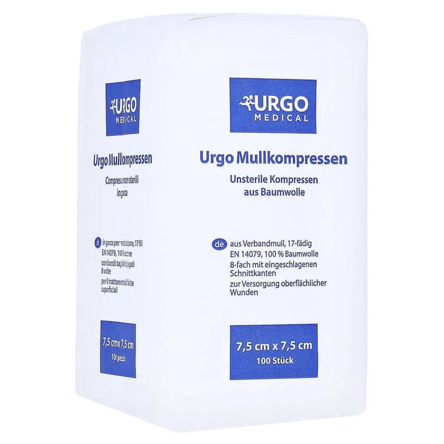 Compresses de gaze URGO 7.5x7.5 cm non stériles 100 pcs.