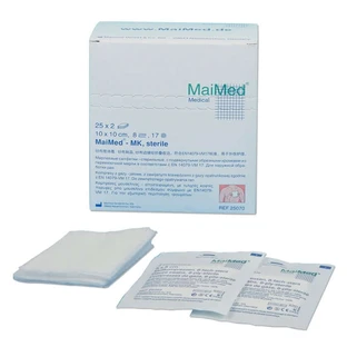 Gaaskompressen 10x10 cm steriel 12 vouwen 25X2 st.