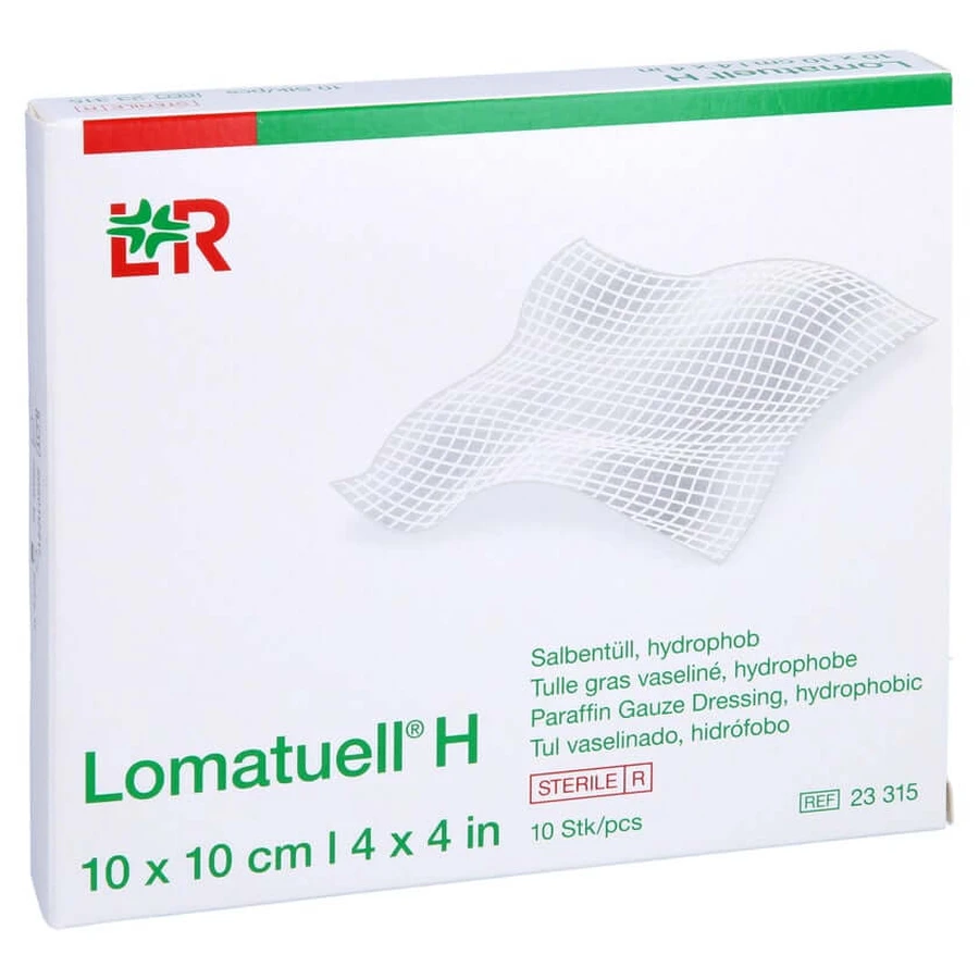 Lomatuell H zalftule 10x10 cm steriel 10 st.