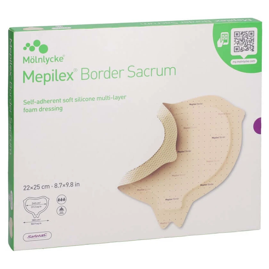 Mepilex Border Sacrum Schaumverb.22x25 Cm Steril 5 St