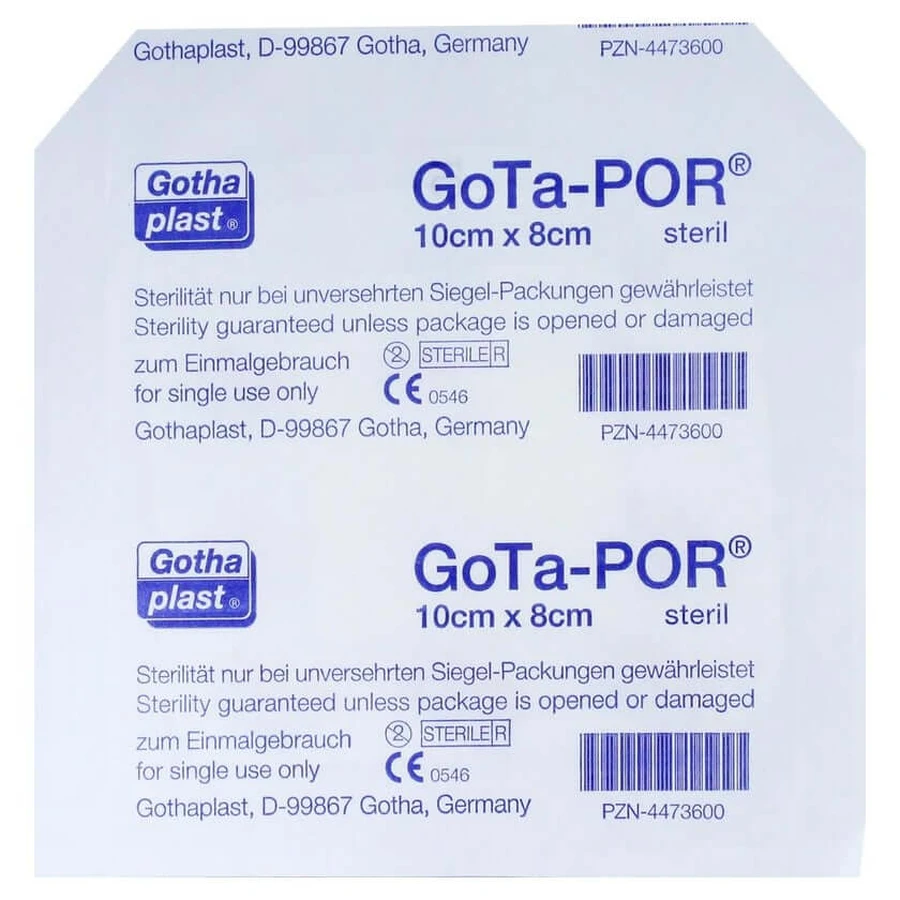Gota-por Tencuială pentru plăgi sterilă 80x100 mm 1 buc