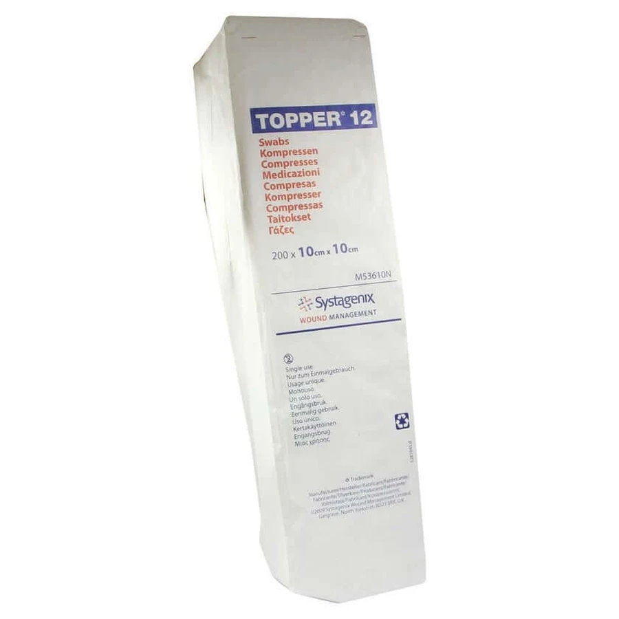Topper 12 kompressen 10x10 cm niet-steriel 200 st.
