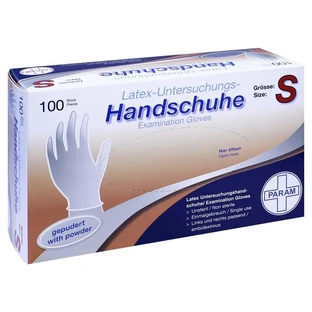Wegwerphandschoenen latex gepoederd S 100 stuks