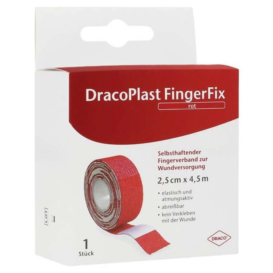 Dracoplast Fingerfix 2,5 cmx4,5 m z raną 1 szt.: ceny i cechy