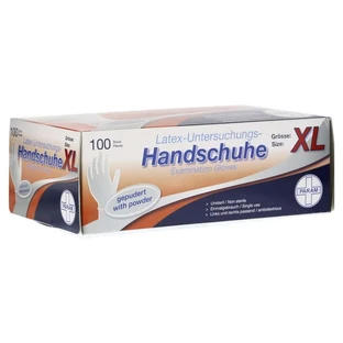 Gloves disposable latex powdered XL 100 pcs