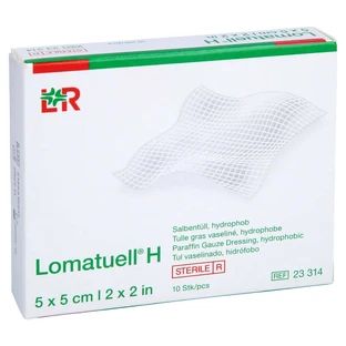 Lomatuell H zalftule 5x5 cm steriel 10 st.