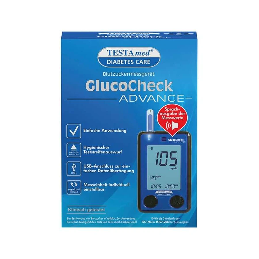 Testamed Glucocheck Advance Starter-Kit mg/dl & mmol/l 1 pc
