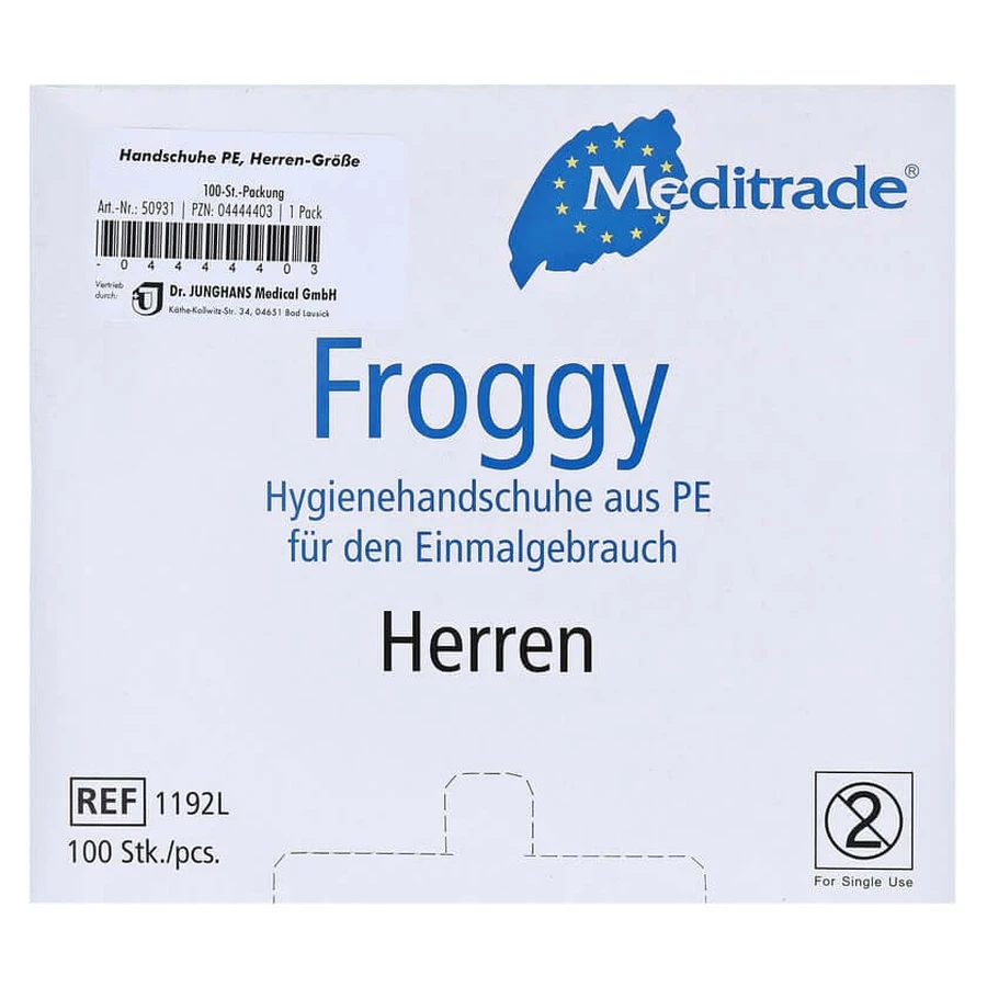 Gloves Disposable Polyethylene Men 100 pcs