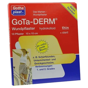 Gota-derm cienki hydrocoll. do pielęgnacji ran sterylny 10 szt.